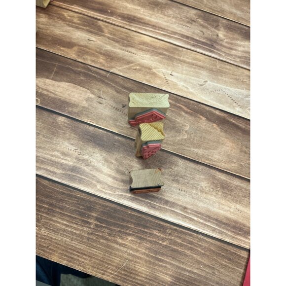 SET OF 3 STUDIO G STAMPCRAFT KATIE & CO HOLIDAY WOOD MOUNTED RUBBER STAMPS - Picture 3 of 6